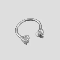 پیرسینگ حلقه طرح پنجه اژدها مدل White-Sphere کد Hsn-971d1