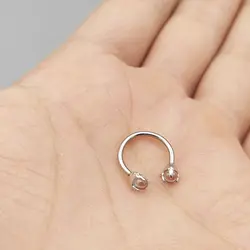 پیرسینگ حلقه طرح پنجه اژدها مدل White-Sphere کد Hsn-971d1