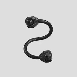 پیرسینگ مارپیچ طرح پنجه اژدها مدل Black-Sphere کد Hsn-971d2