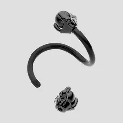 پیرسینگ مارپیچ طرح پنجه اژدها مدل Black-Sphere کد Hsn-971d2