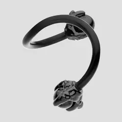 پیرسینگ مارپیچ طرح پنجه اژدها مدل Black-Sphere کد Hsn-971d2