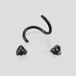 پیرسینگ مارپیچ طرح پنجه اژدها مدل Black-Sphere کد Hsn-971d2