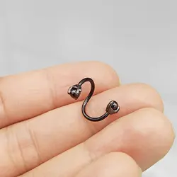 پیرسینگ مارپیچ طرح پنجه اژدها مدل Black-Sphere کد Hsn-971d2