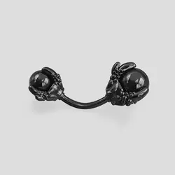 پیرسینگ ناف طرح پنجه اژدها مدل Black-Sphere کد Hsn-971d5