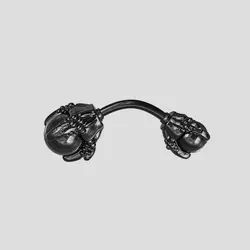 پیرسینگ ناف طرح پنجه اژدها مدل Black-Sphere کد Hsn-971d5