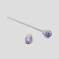 پیرسینگ محوری طرح پنجه اژدها مدل Purple-Sphere کد Hsn-971d6
