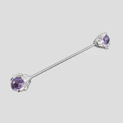 پیرسینگ محوری طرح پنجه اژدها مدل Purple-Sphere کد Hsn-971d6