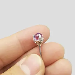 پیرسینگ محوری طرح پنجه اژدها مدل Purple-Sphere کد Hsn-971d6