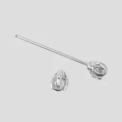 پیرسینگ محوری طرح پنجه اژدها مدل White-Sphere کد Hsn-971d6