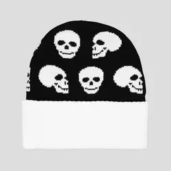 کلاه بافتنی اسکلتی آپتیمیست مدل White Skulls کد Nyn363