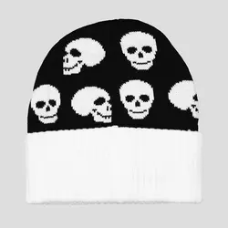 کلاه بافتنی اسکلتی آپتیمیست مدل White Skulls کد Nyn363