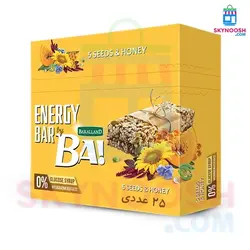 انرژی بار غلات پنج دانه و عسل باکالند 40 گرمی - بسته 25 عددی