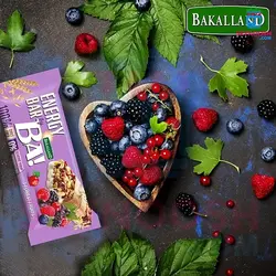 انرژی بار غلات پنج میوه جنگلی باکالند 40 گرمی - بسته 25 عددی