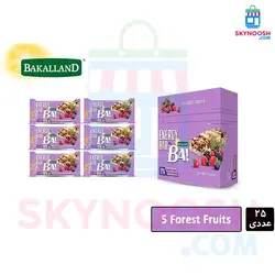 انرژی بار غلات پنج میوه جنگلی باکالند 40 گرمی - بسته 25 عددی