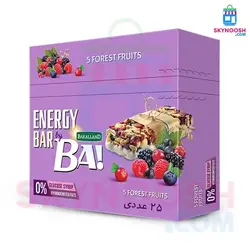 انرژی بار غلات پنج میوه جنگلی باکالند 40 گرمی - بسته 25 عددی