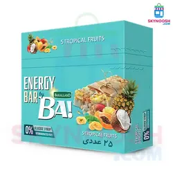 انرژی بار غلات پنج میوه استوایی باکالند 40 گرمی - بسته 25 عددی