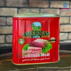 کنسرو کالباس گوشت گاو آمریکن گرین فارم 320 گرمی - باکس 24 عددی