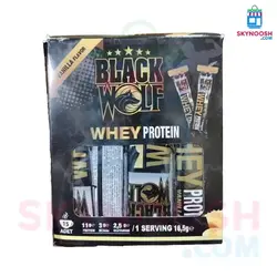 پودر پروتئین آب پنیر بلک ولف طعم وانیلی - بسته 15 عددی
