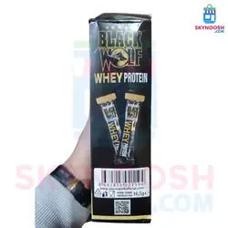 پودر پروتئین آب پنیر بلک ولف طعم وانیلی - بسته 15 عددی