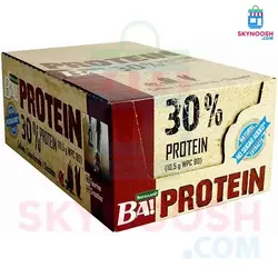پروتئین بار باکالند 30 درصد حاوی کافئین و کاکائو بسته 25 عددی