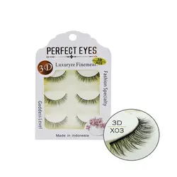 مژه 3D پرفکت آیز 3جفتی مدل X03