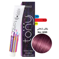 رنگ مو تونی مدل بنفش شاهانی (بسته بندی قدیم) شماره 6,65