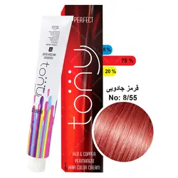 رنگ مو تونی مدل قرمز جادویی (بسته بندی قدیم) شماره 8,55