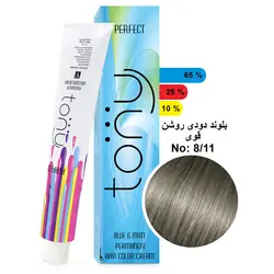 رنگ مو تونی مدل بلوند دودی روشن قوی شماره 8,11