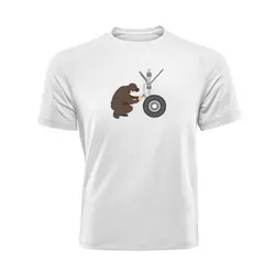 تیشرت نخی طرح تعمیر چرخ هواپیما