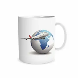ماگ طرح دور دنیا با بویینگ 747