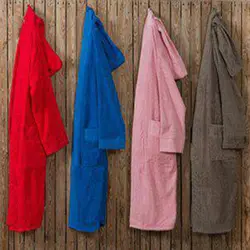 حوله پالتویی کلاه دار رزین تاژ ترمه صورتی(سایز M)