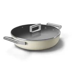 ماهیتابه اسمگ رنگ کرم مدل CKFD2811 سایز 28 سانتی متر | اسمگ فارسی