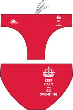 مایو واترپولو مردانه توربو Keep Calm RED