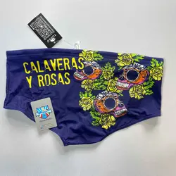 مایوی شنای مردانه توربو Super Tank Calaveras-Rosas Navy