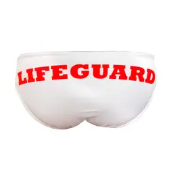 مایو واترپولو مردانه توربو Lifeguard-White