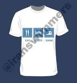 تیشرت شنا ایرانسوییمرز مدل eat sleep swim