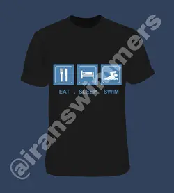 تیشرت شنا ایرانسوییمرز مدل eat sleep swim
