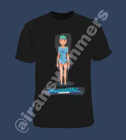 تیشرت شنا ایرانسوییمرز مدل happy girl