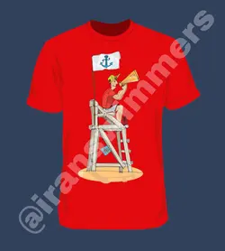 تیشرت شنا ایرانسوییمرز مدل life guard 2