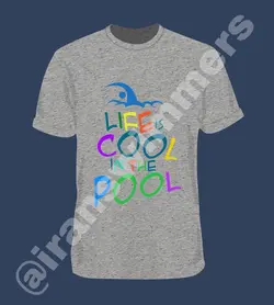 تیشرت شنا ایرانسوییمرز مدل life is cool in the pool
