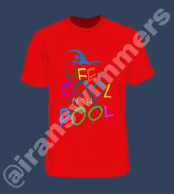 تیشرت شنا ایرانسوییمرز مدل life is cool in the pool