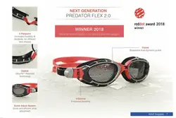 عینک شنا زاگز مدل predator flex 2.0 titanium reactor