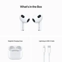 هدفون بی‌ سیم اپل مدل AirPods نسل سوم با محفظه شارژ با سیم