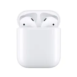 هدفون بی‌ سیم اپل مدل AirPods نسل دوم با محفظه شارژ بی سیم