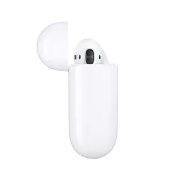 هدفون بی‌ سیم اپل مدل AirPods نسل دوم با محفظه شارژ بی سیم