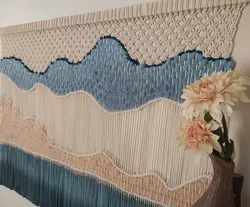 آویز دیواری مکرومه زمستان