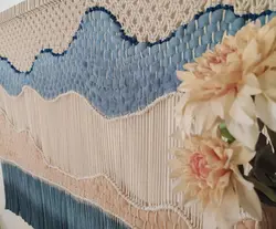 آویز دیواری مکرومه زمستان