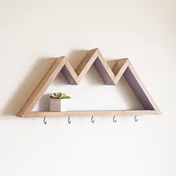 جاکلیدی چوبی دیواری مدل کوه