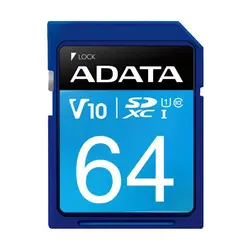 کارت حافظه ای دیتا 64 گیگابایت ADATA Premier SDXC/SDHC UHS I