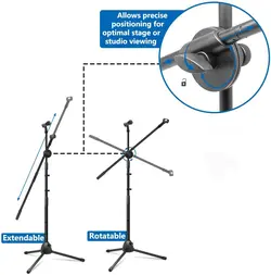 پایه میکروفون و بوم ایستاده مدل  TechBlaze With Stand &amp; Boom